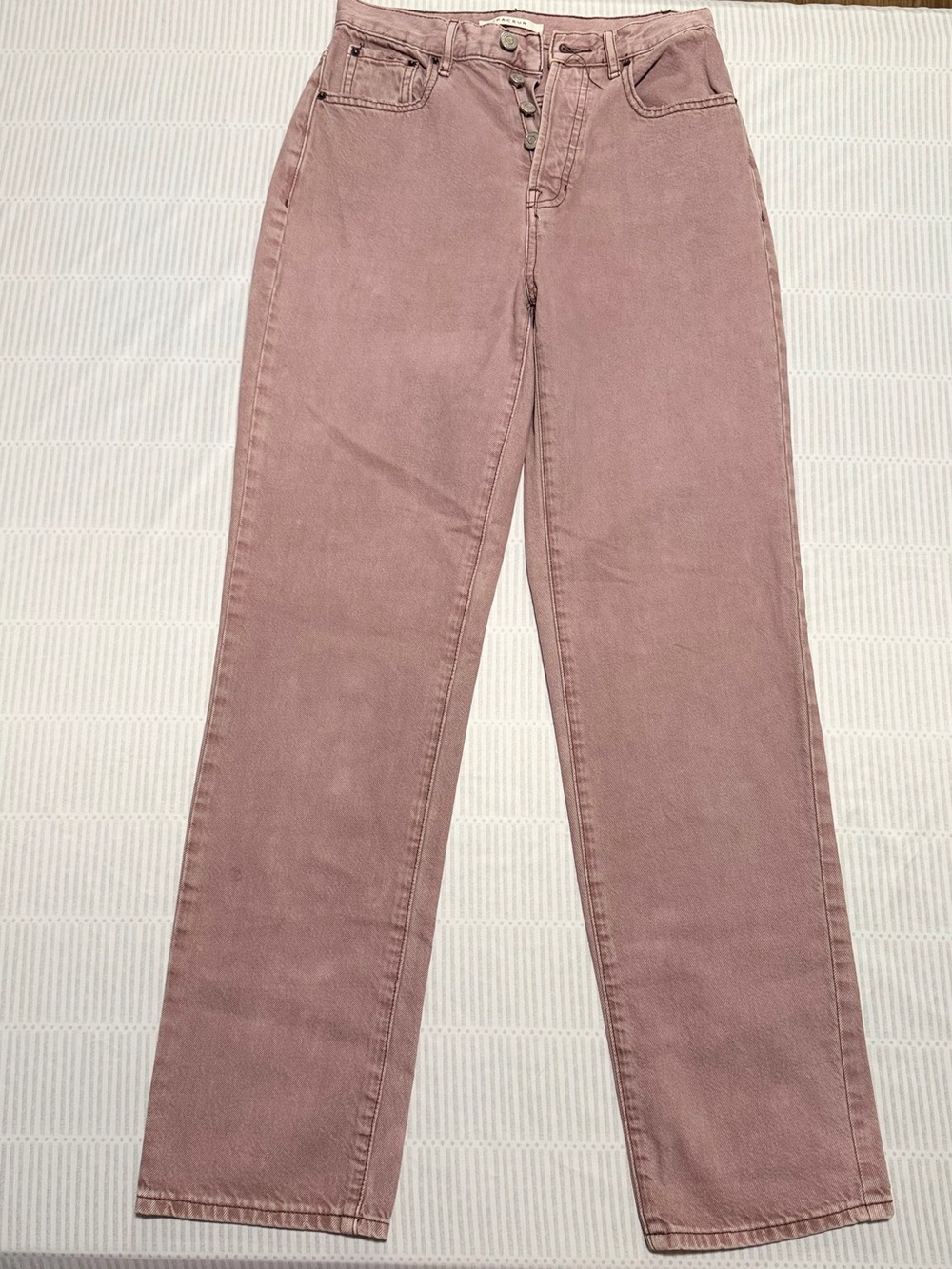 PacSun Women's Straight Leg Dad Jeans in Mauve Pink